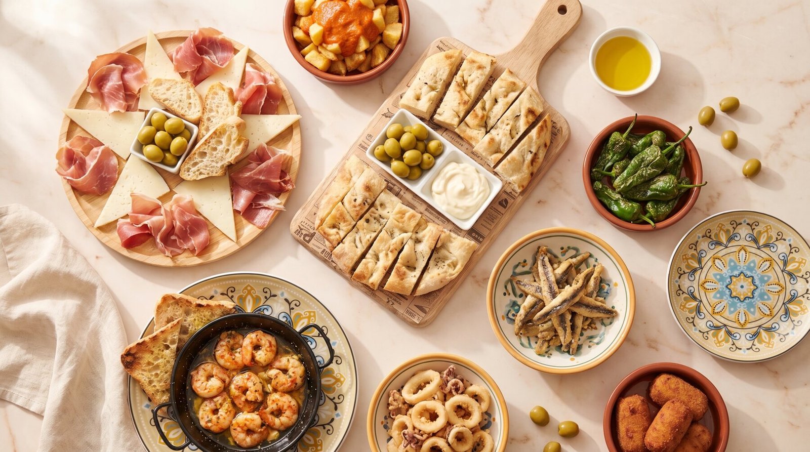 Tapas-Tisch zum Teilen im La Vespa, Artà